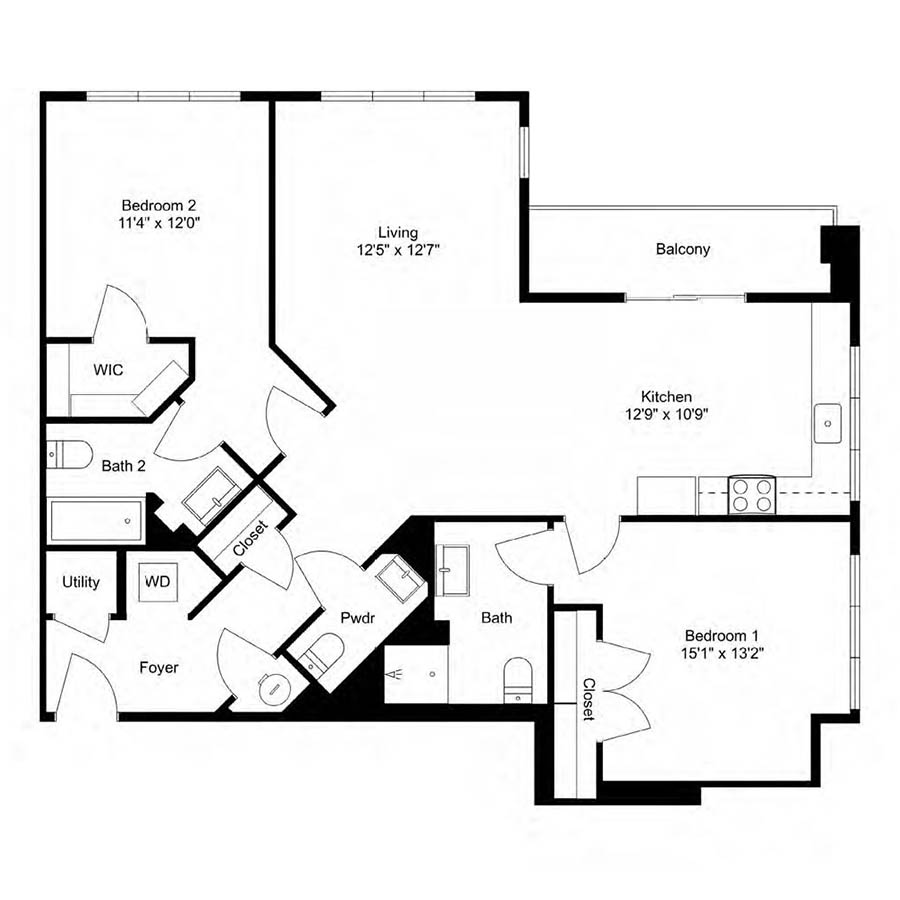 B25-2.5 2x2.5 floor plan
