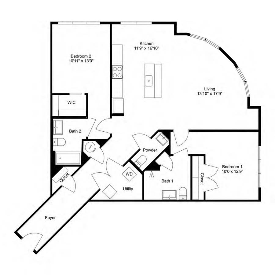 B12 2x2 floor plan