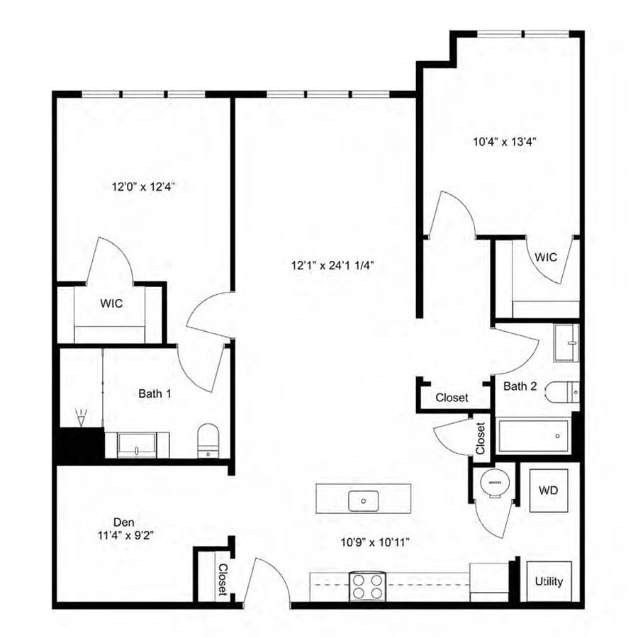 B22-D 2Dx2 floor plan