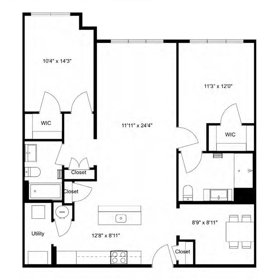 B21-D 2Dx2 floor plan