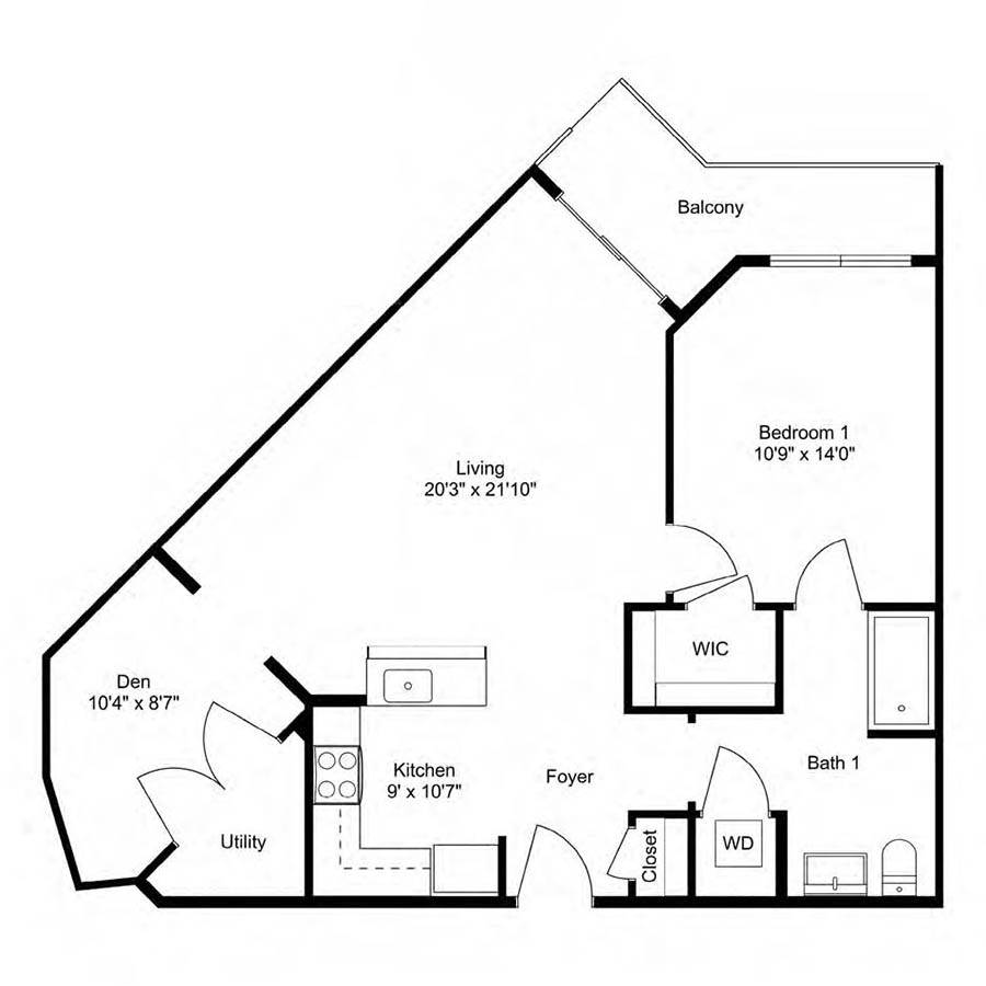 A10D 1Dx1 floor plan