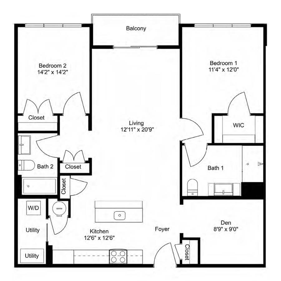 B15-D 2Dx2 floor plan
