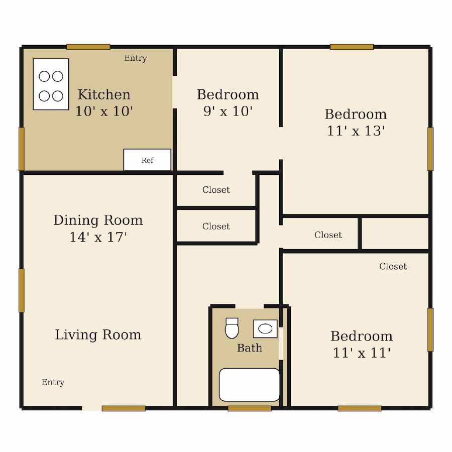 Duplex C floor plan