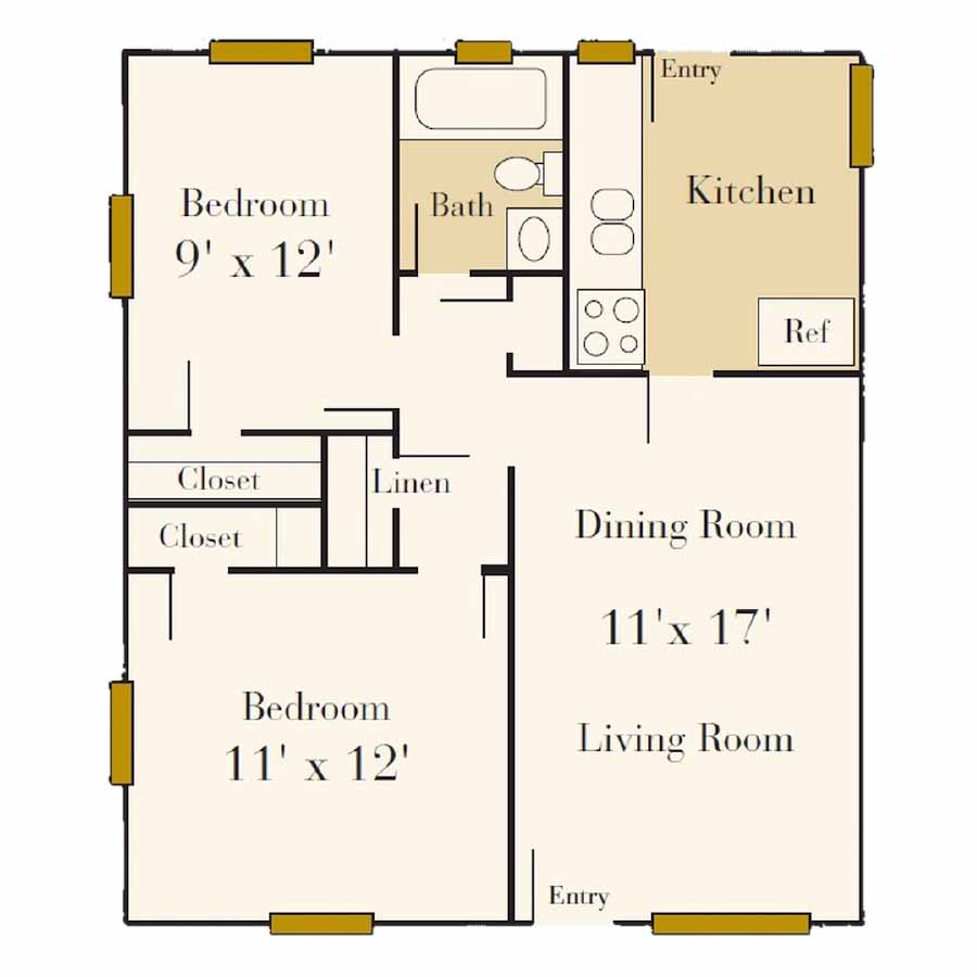 Cottage floor plan