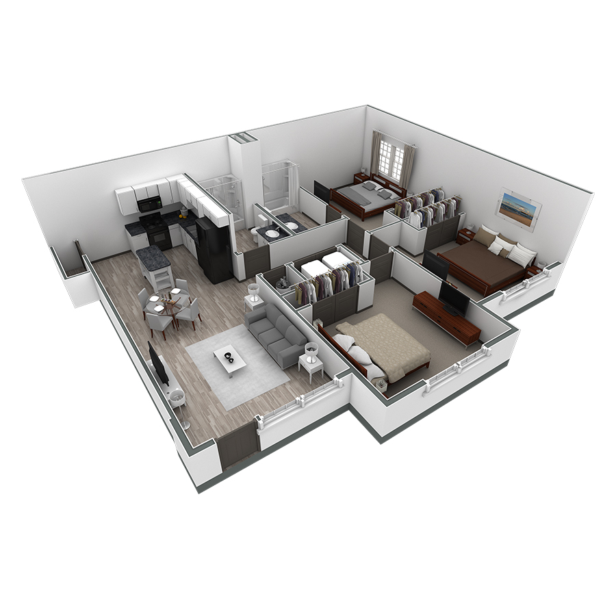 3 BR Horizon Overlook floor plan
