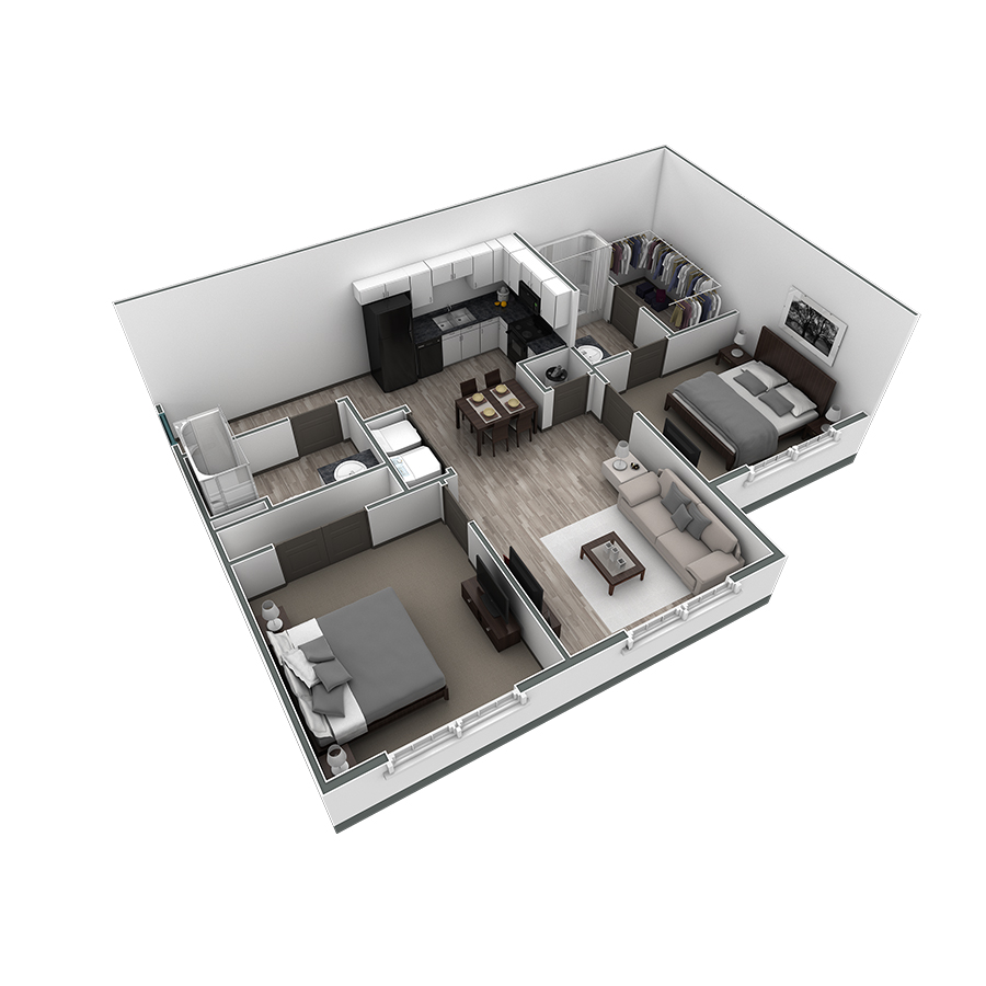 2 BR Horizon Overlook floor plan
