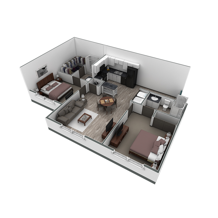 2 BR Retreat Overlook floor plan
