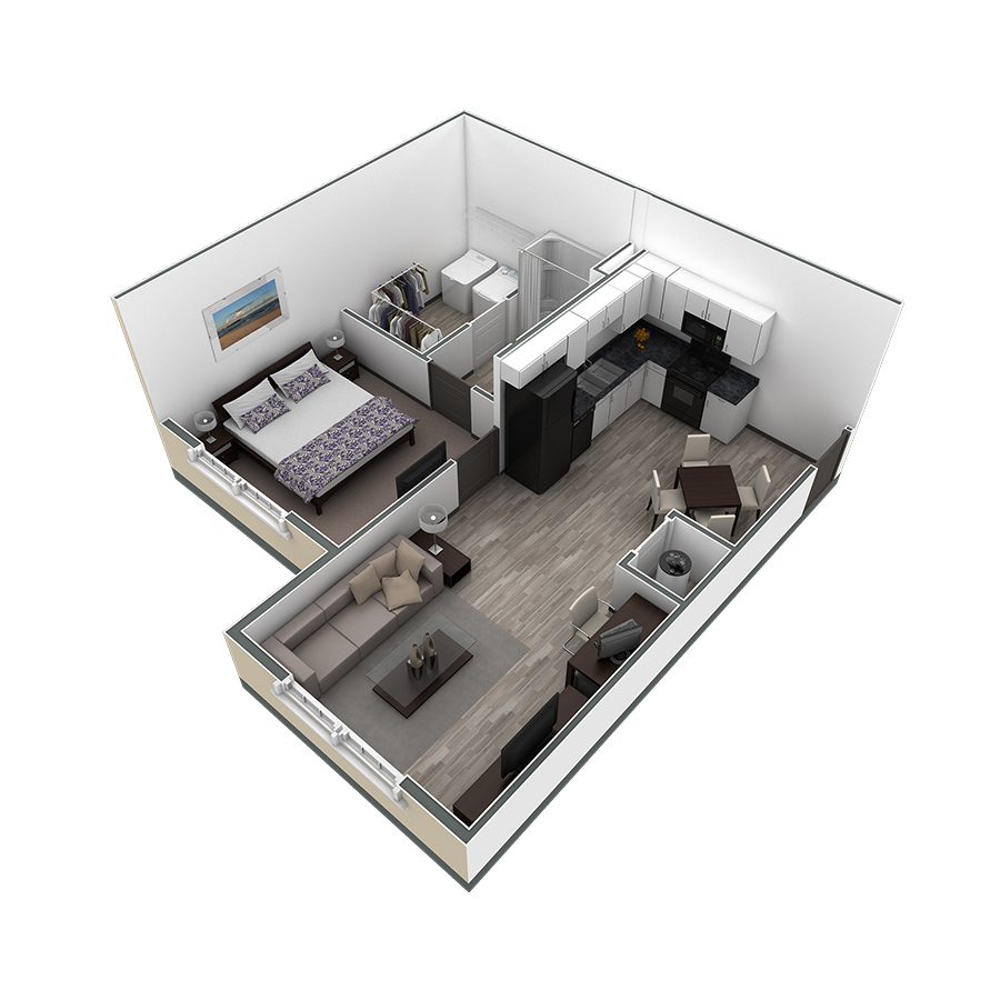 1 BR Horizon Overlook floor plan