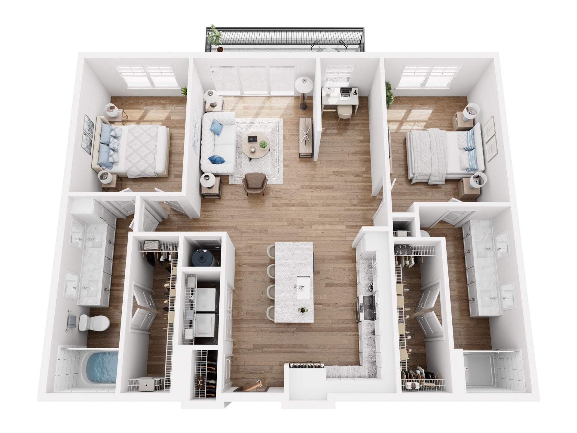 Pearl plus XL Balcony floor plan