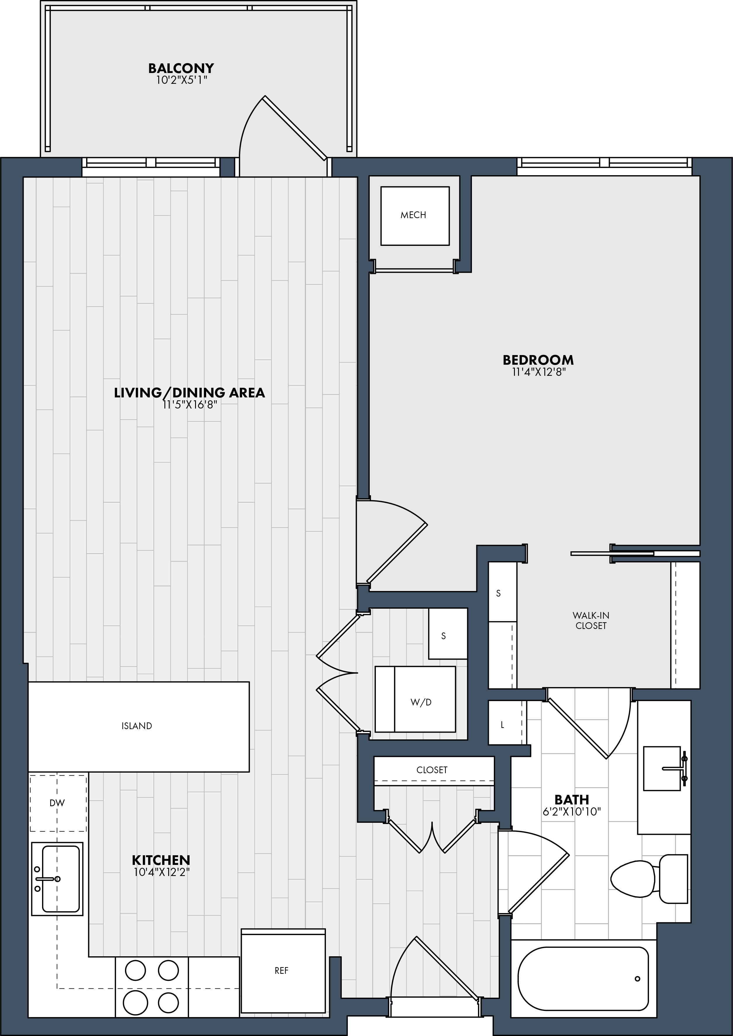 1 Bed/1 Bath-A3-2 floor plan