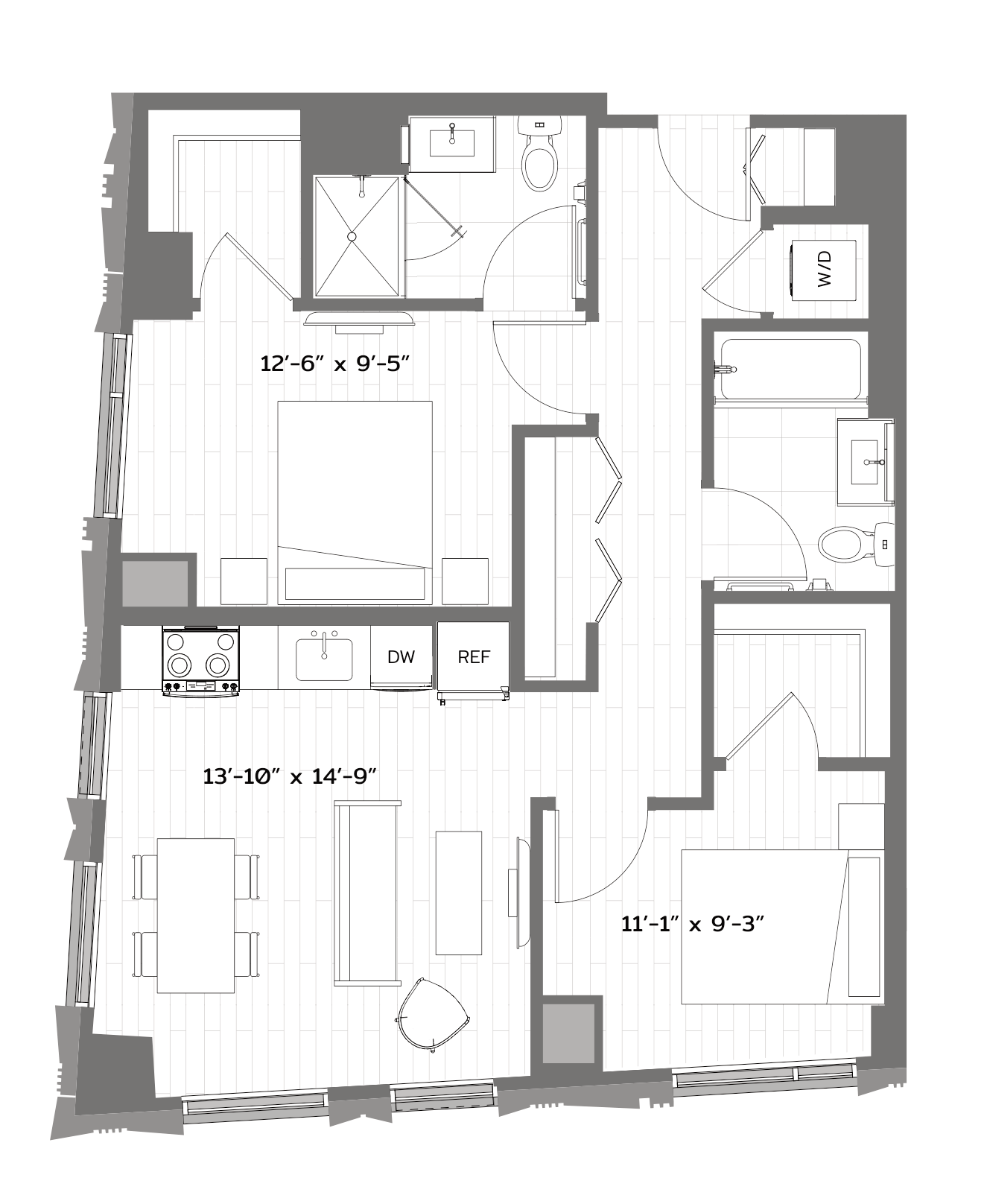 2 Bed/2 Bath-T-B3 floor plan