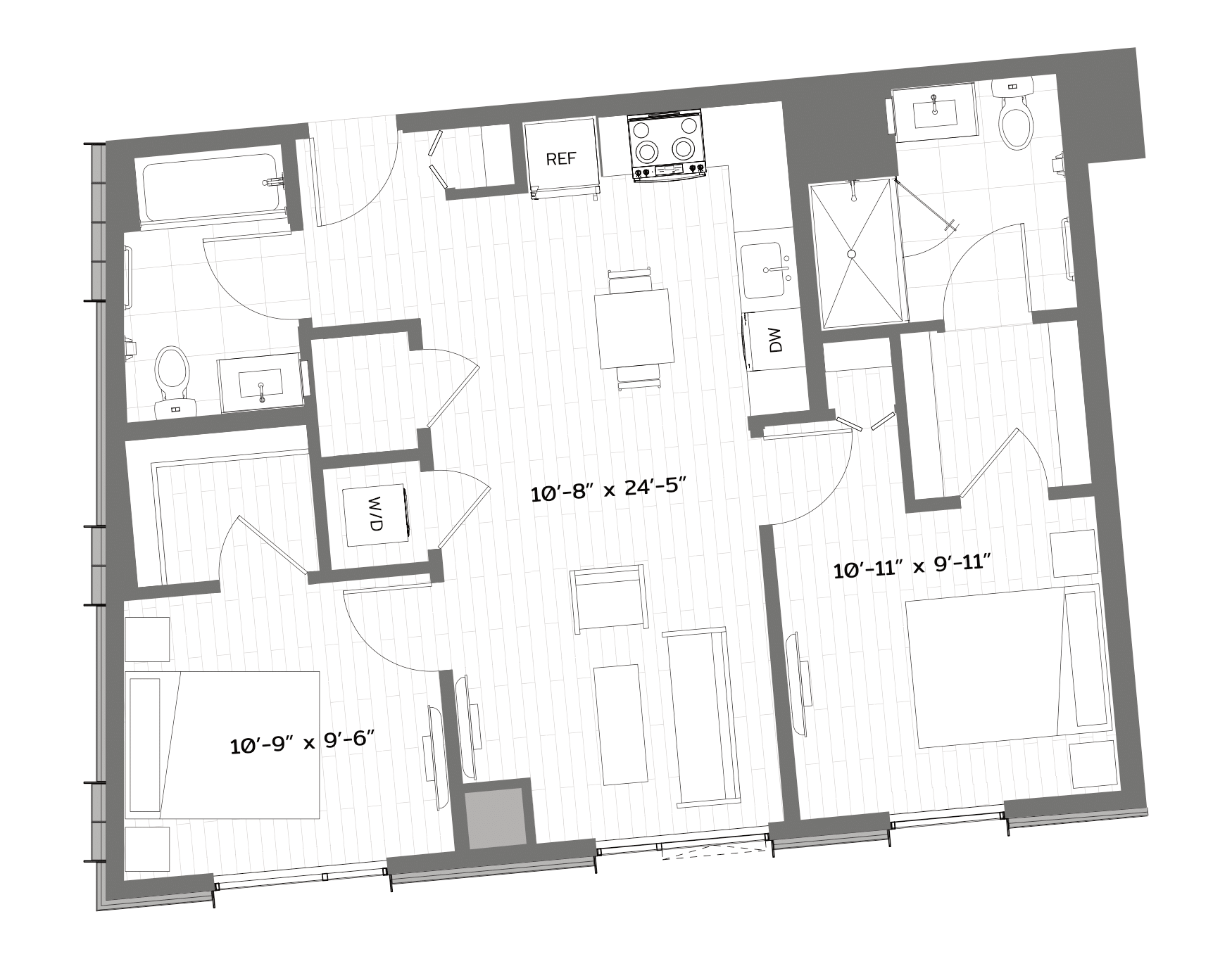 2 Bed/2 Bath-B-B7 floor plan