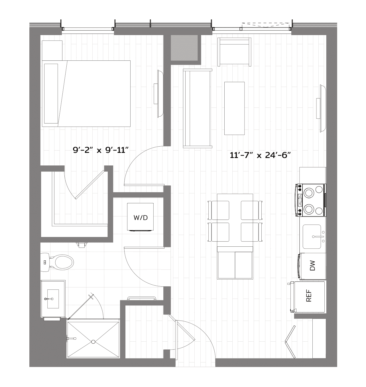 1 Bed/1 Bath-B-A9 floor plan