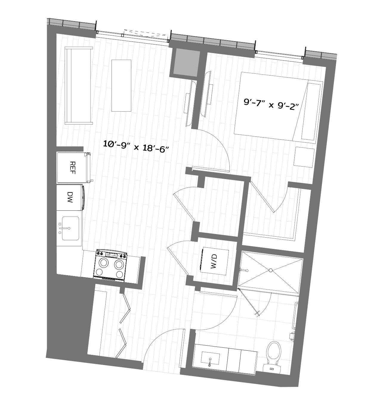 1 Bed/1 Bath-B-A4 floor plan