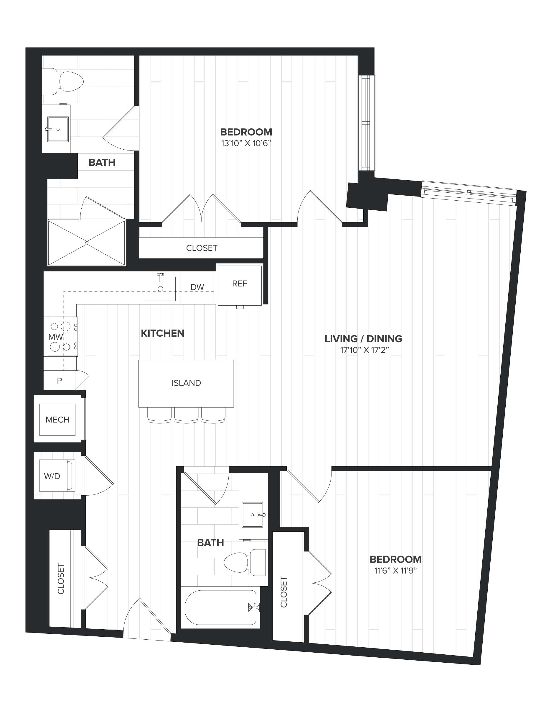 02BR-07 floor plan