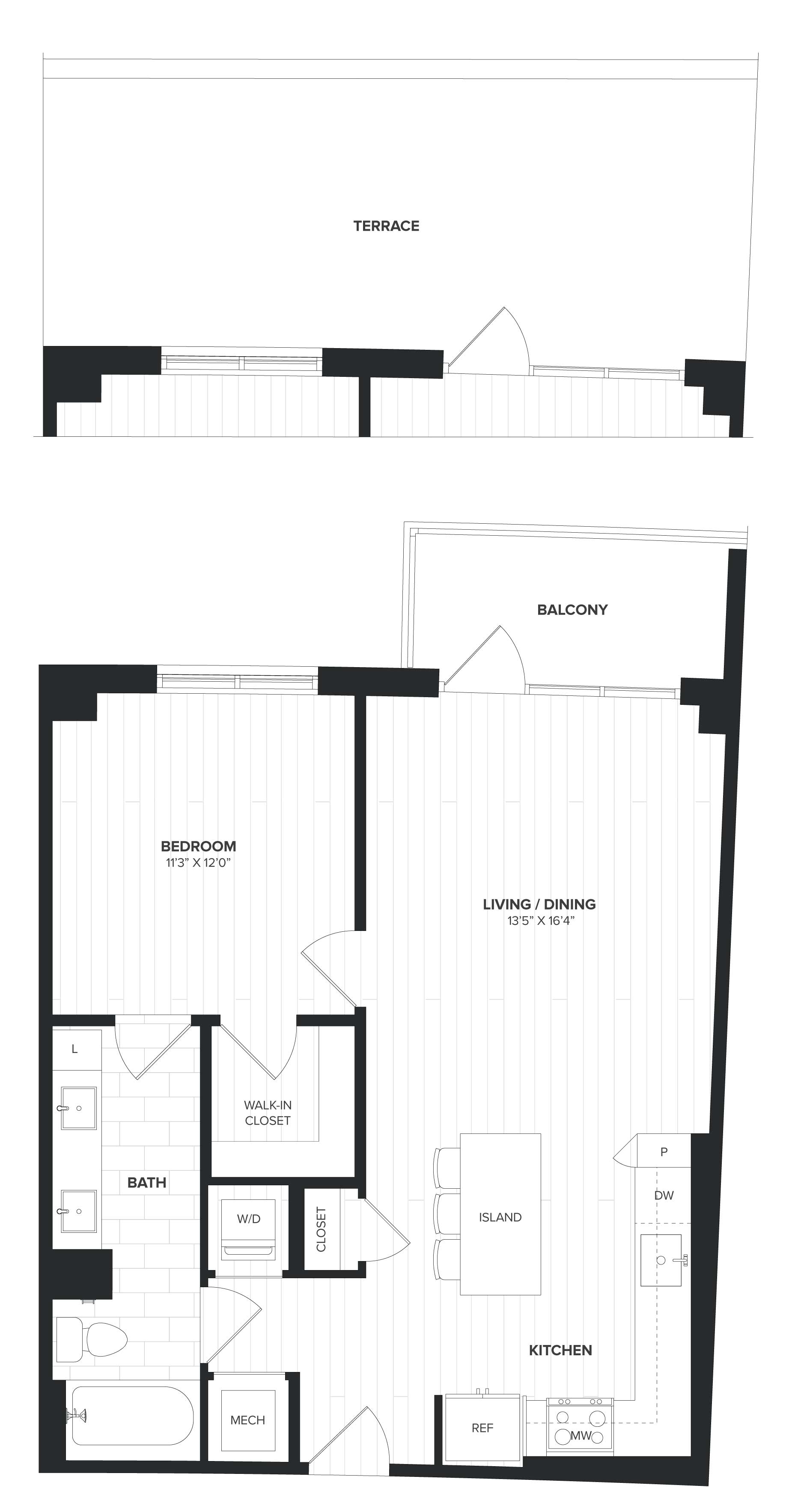 01BR-02D-1 floor plan