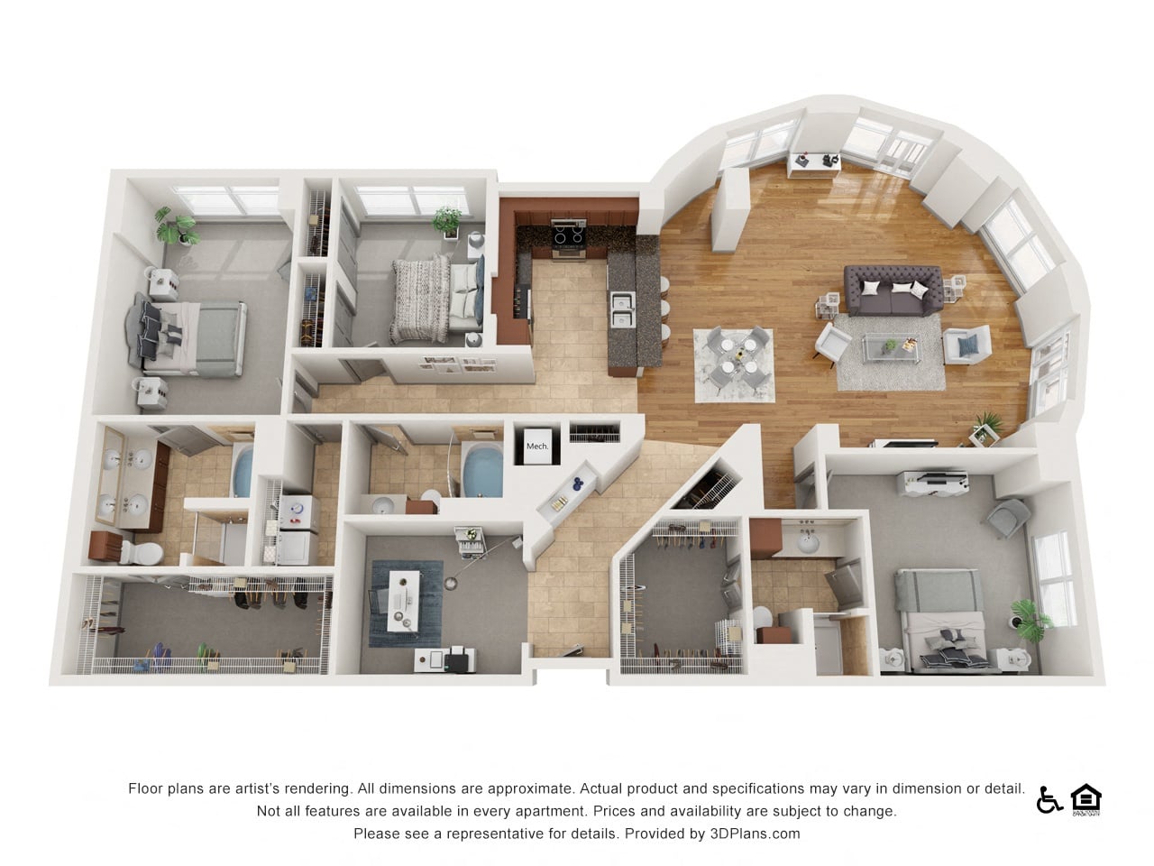O floor plan