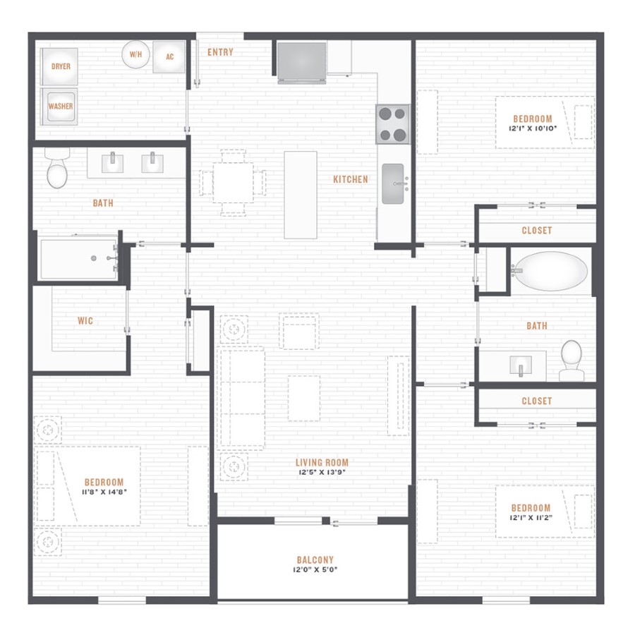 C1 - 3x2 floor plan