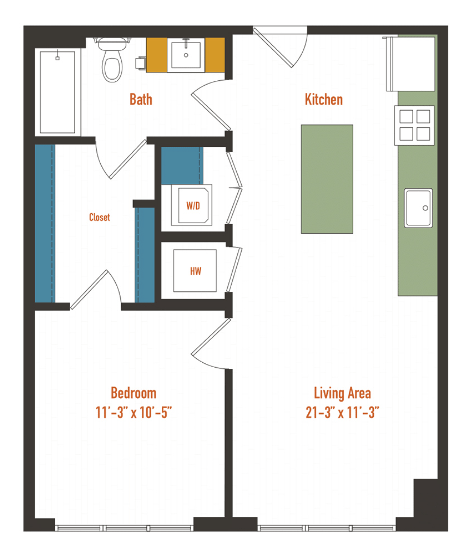 1E floor plan