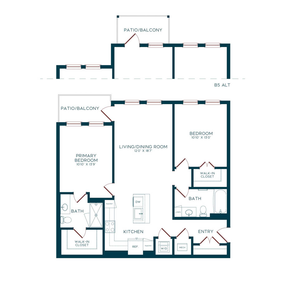 B5 - 2x2 floor plan