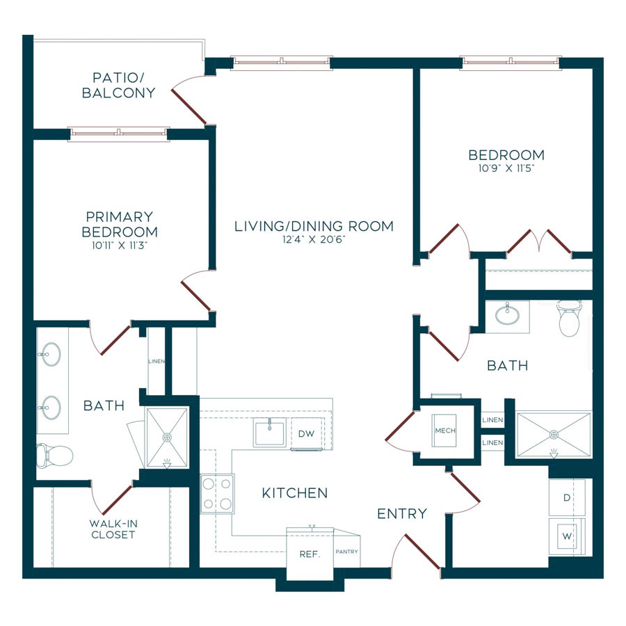 B3 - 2x2 floor plan