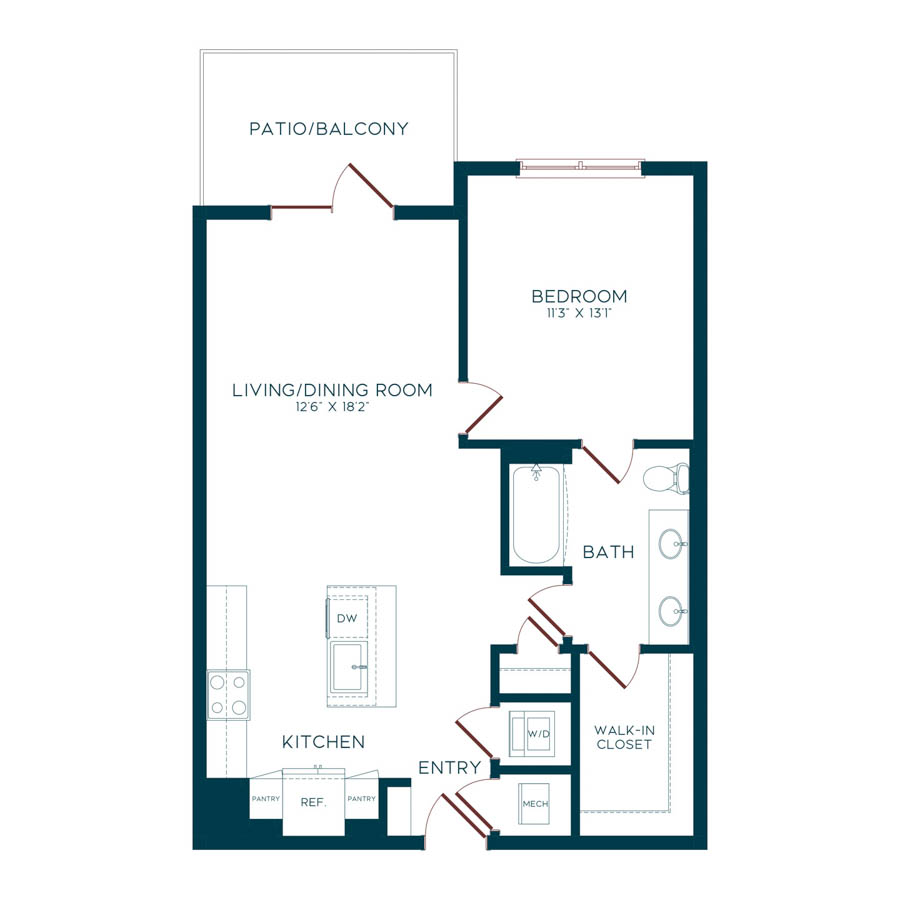 A5 - 1x1 floor plan