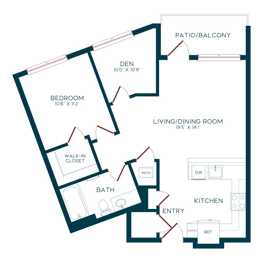 A4 - 1x1 floor plan
