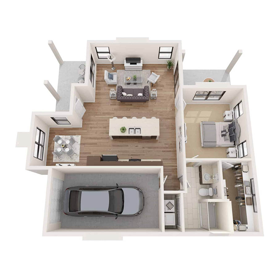 Cottage C1D floor plan