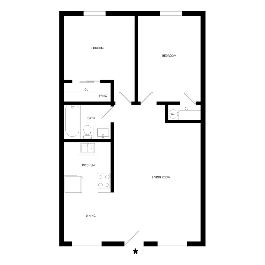 2 x 1 - Upgraded - Berry floor plan