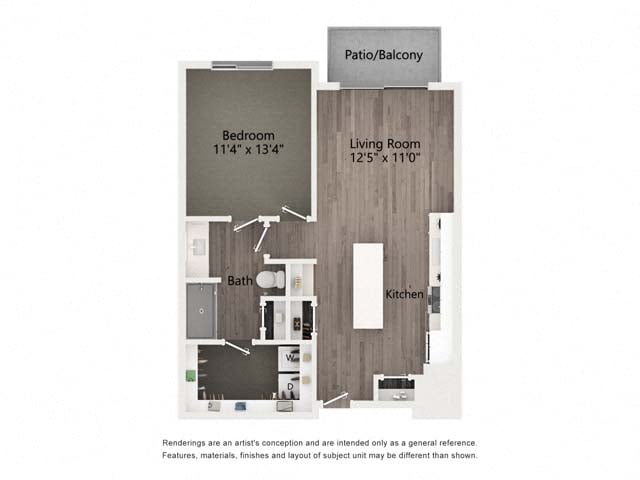 1B floor plan