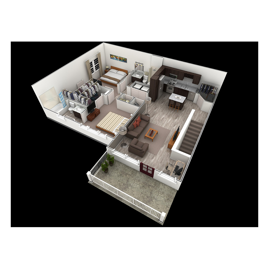 2 BR Designer Overlook floor plan