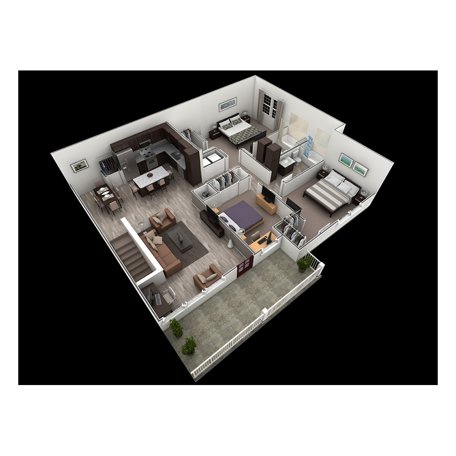 3 BR Grand Overlook floor plan
