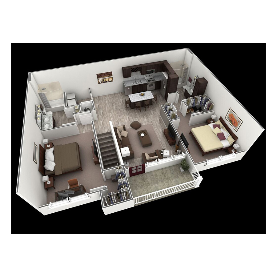 2 BR Grand Overlook Garage floor plan