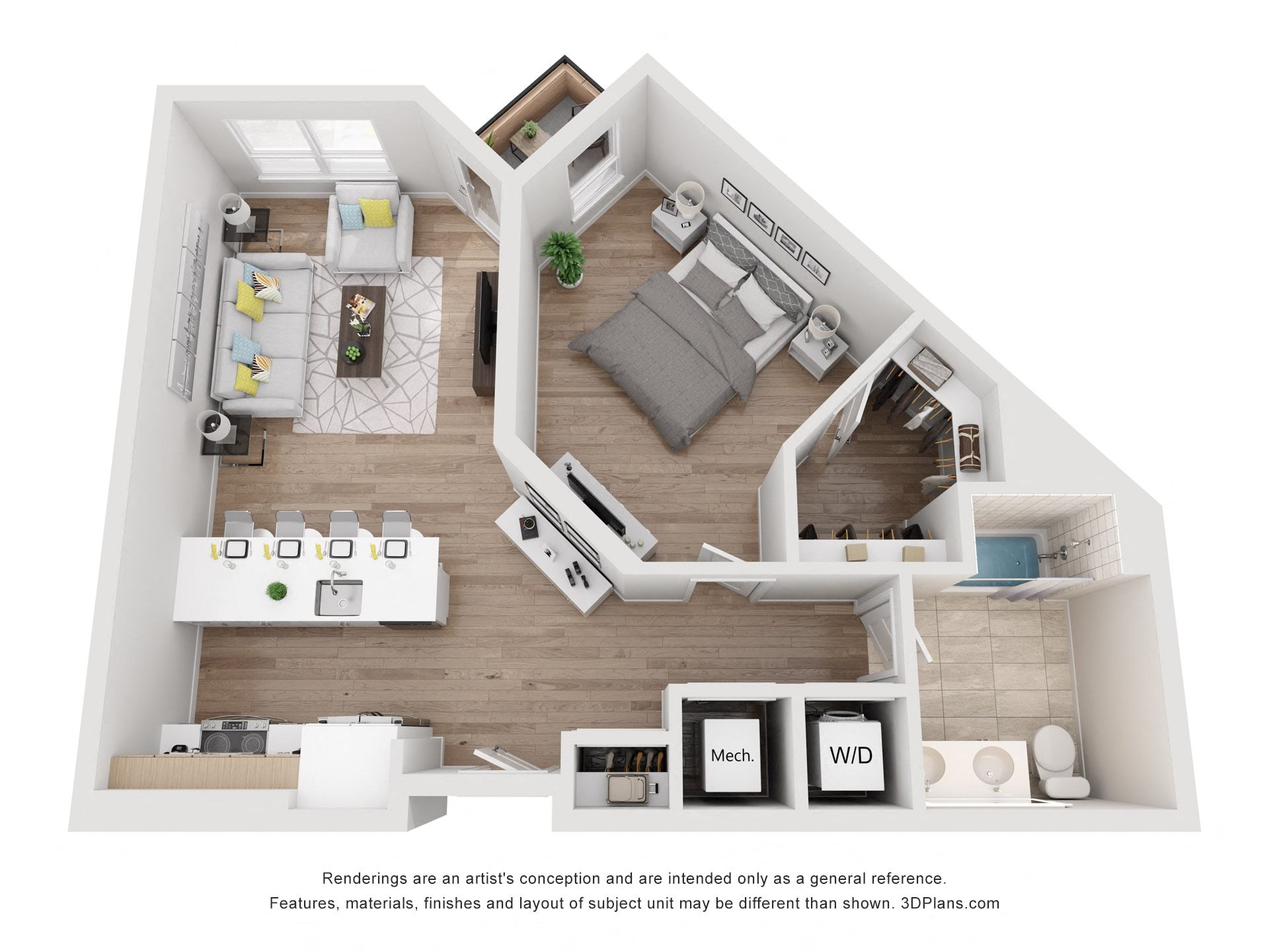 Avenue G | 1 Bed/1 Bath-AM-04.1 floor plan