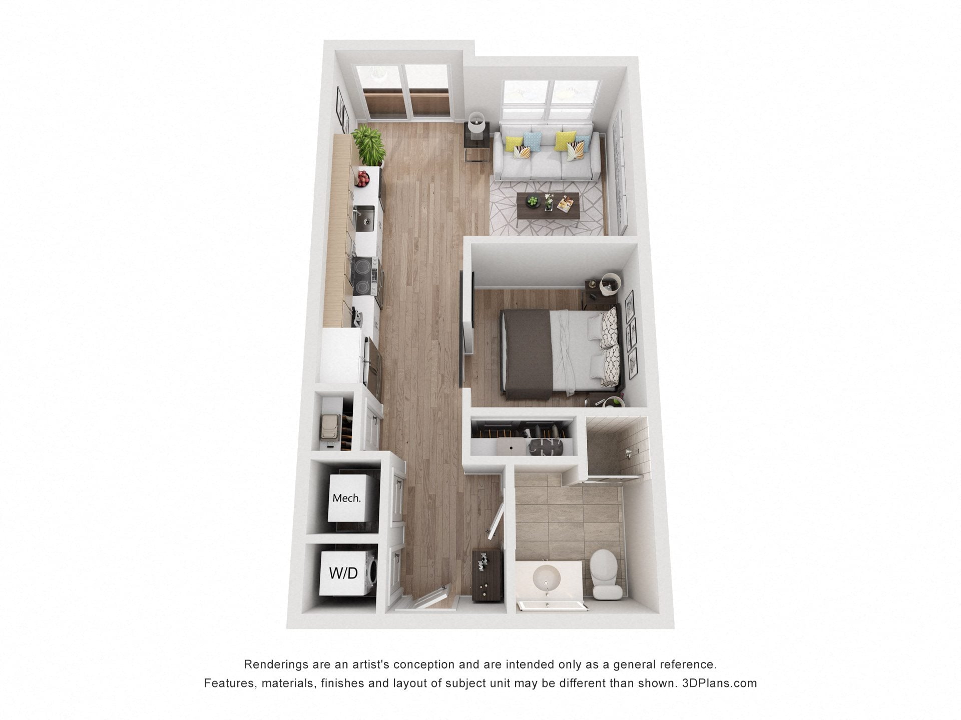 Avenue G | 1 Bed/1 Bath JR-SW-01.2 floor plan
