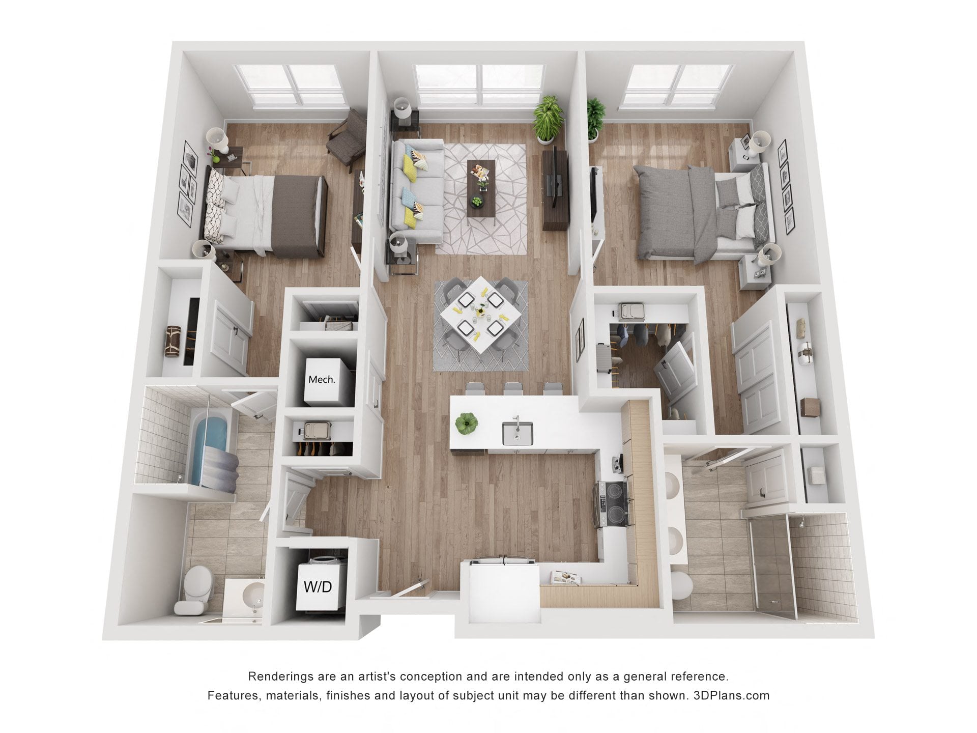 Avenue G | 2 Bed/2 Bath-BW-01.9 floor plan