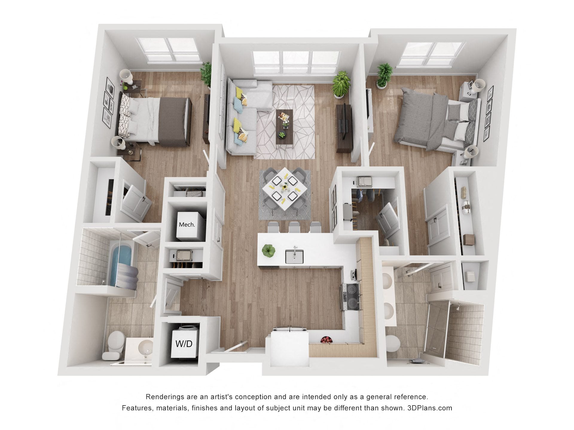 Avenue G | 2 Bed/2 Bath-BW-08.1 floor plan