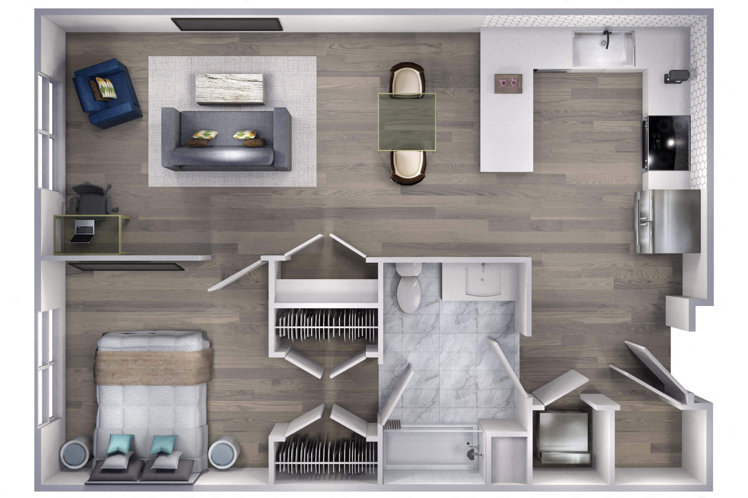 Avenue F | 1 Bed/1 Bath-A2 floor plan