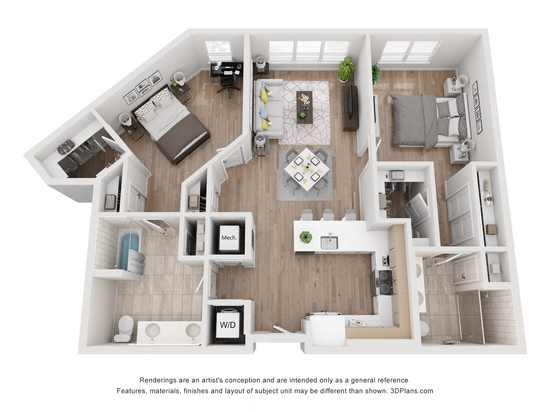 Avenue G | 2 Bed/2 Bath-BW-13.1 floor plan