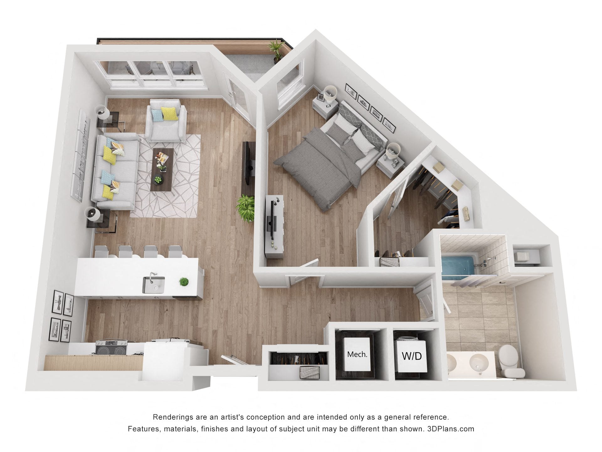 Avenue G | 1 Bed/1 Bath-AW-06.1 floor plan