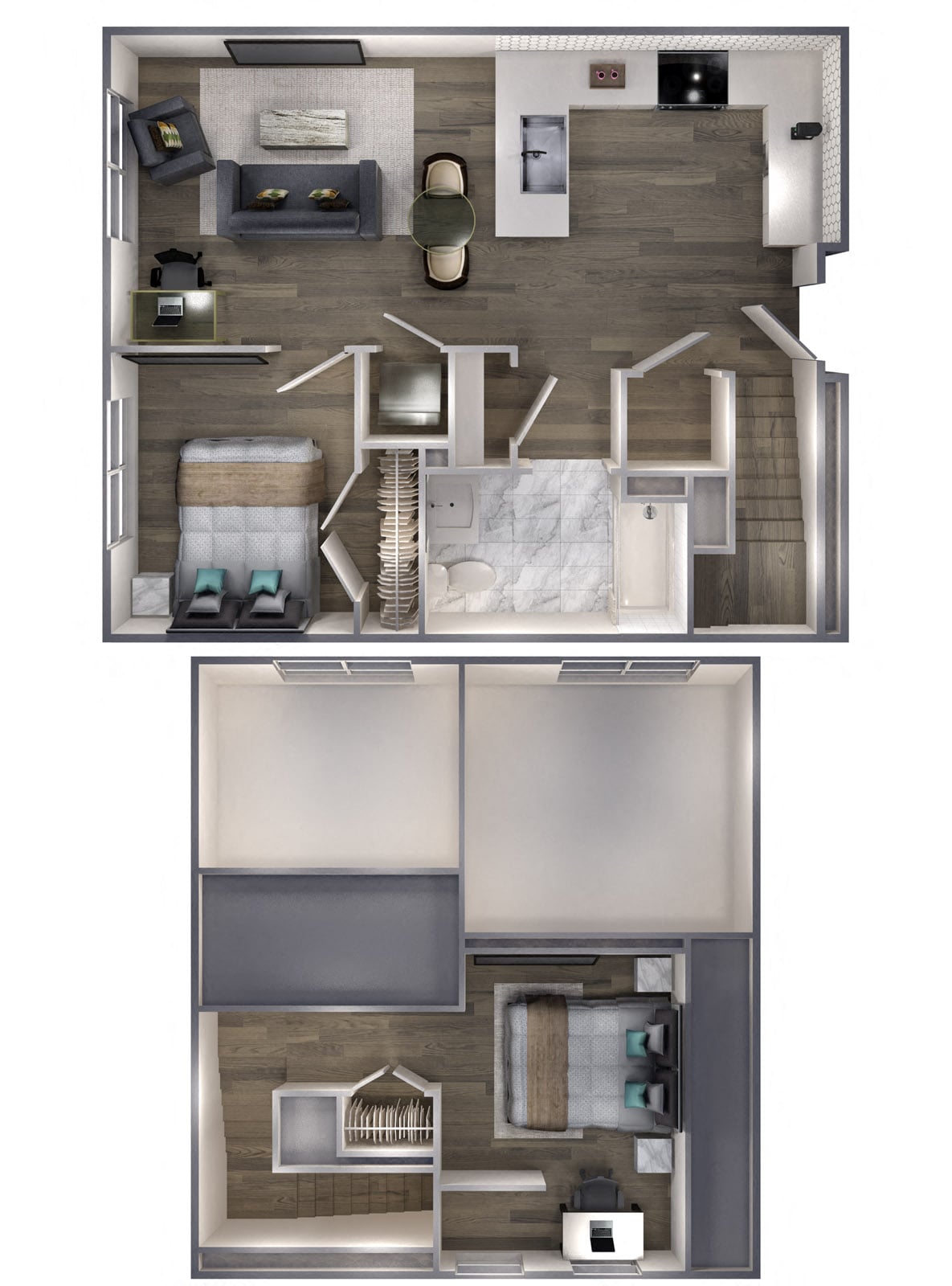 Avenue F | 1 Bed/1 Bath Loft-C3D floor plan