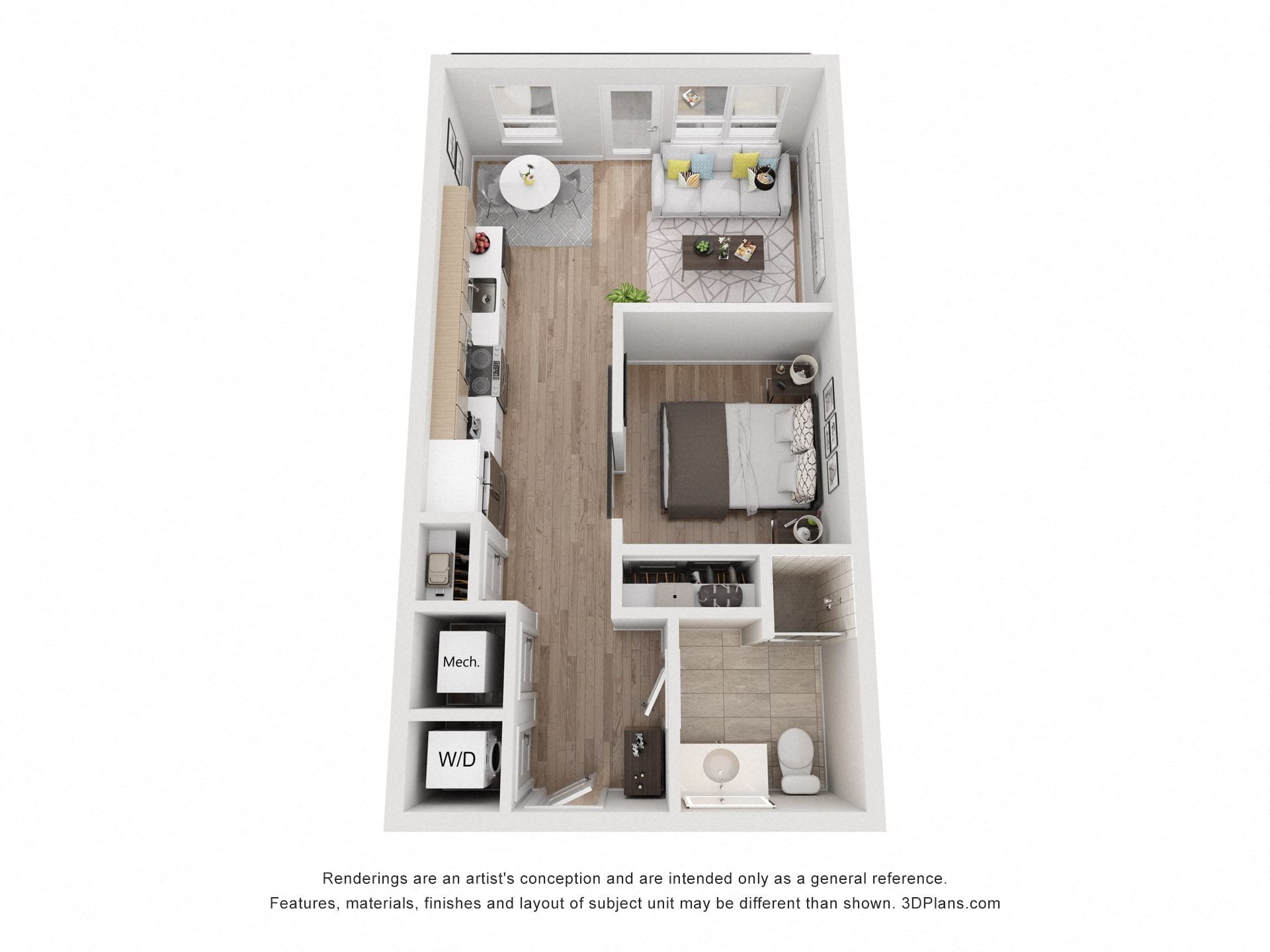 Avenue G | 1 Bed/1 Bath JR-SW-02.1 floor plan