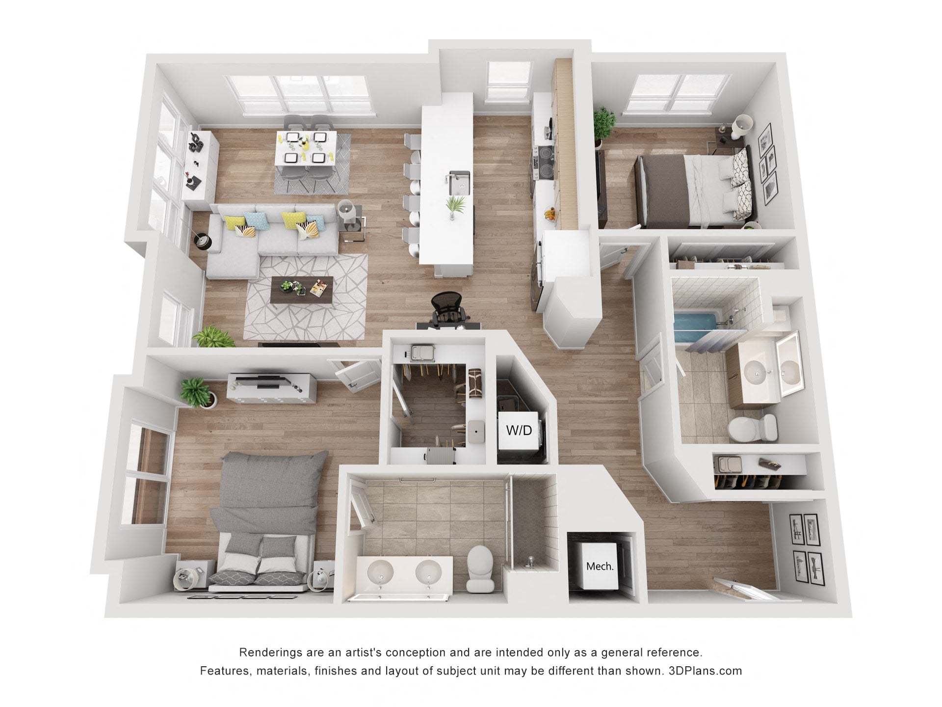 Avenue G | 2 Bed/2 Bath-BW-10.1 floor plan