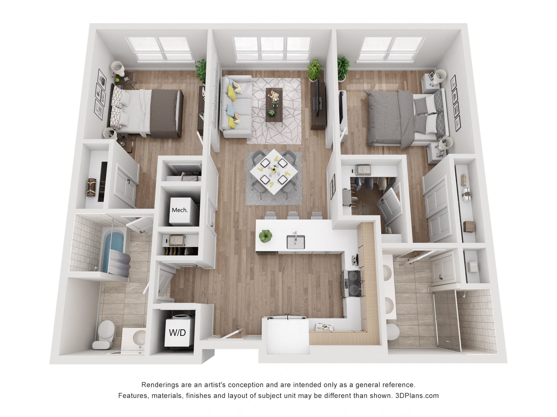 Avenue G | 2 Bed/2 Bath-BW-01.1 floor plan