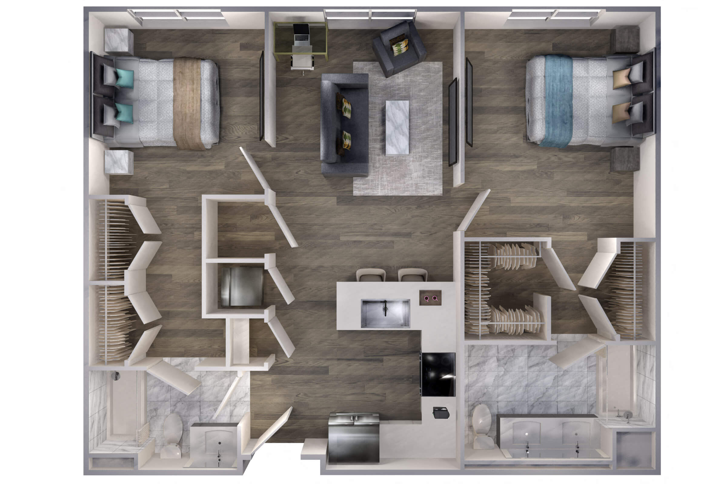 Avenue F | 2 Bed/2 Bath-B1 floor plan
