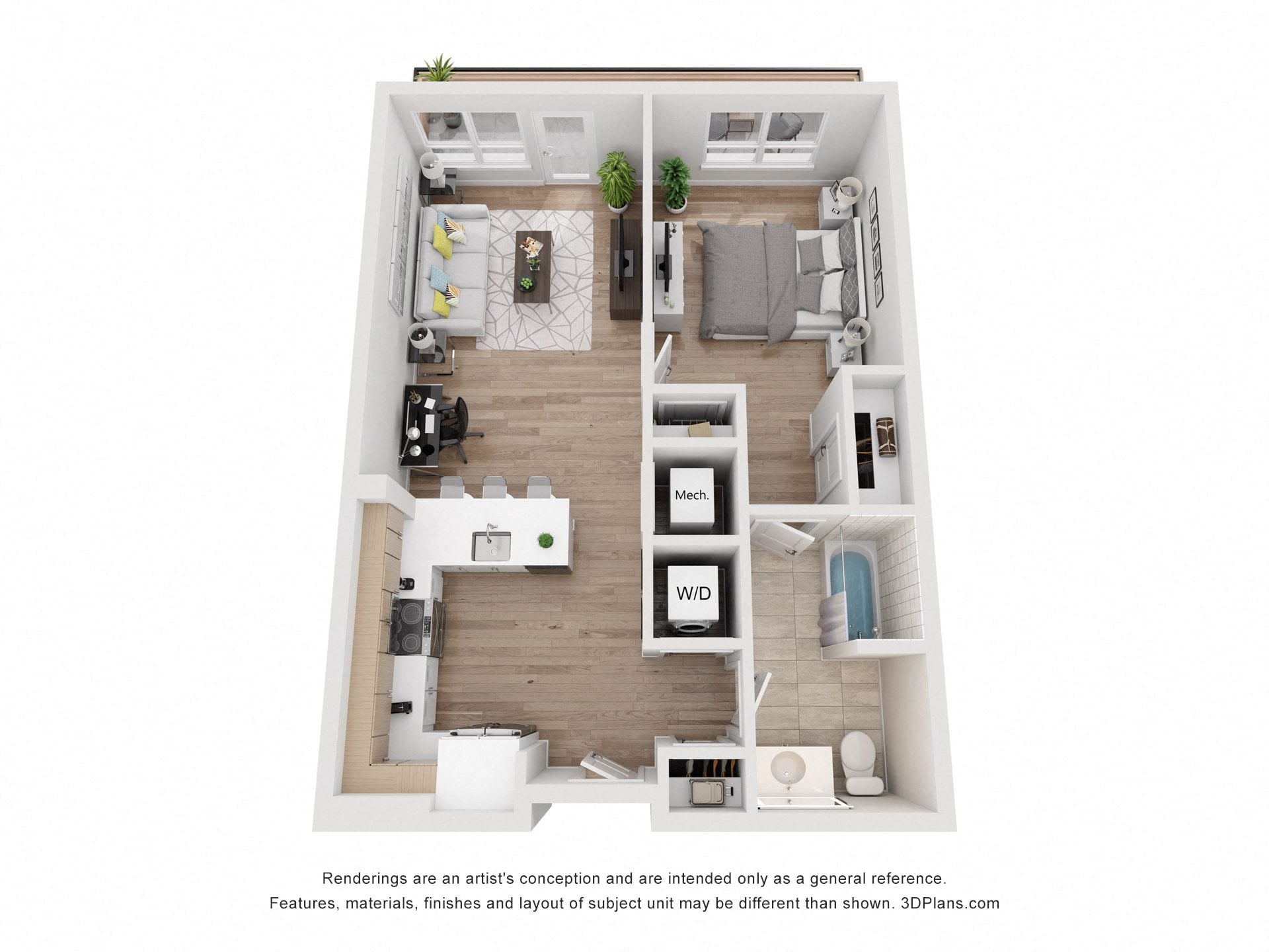 Avenue G | 1 Bed/1 Bath-AW-01.6 floor plan