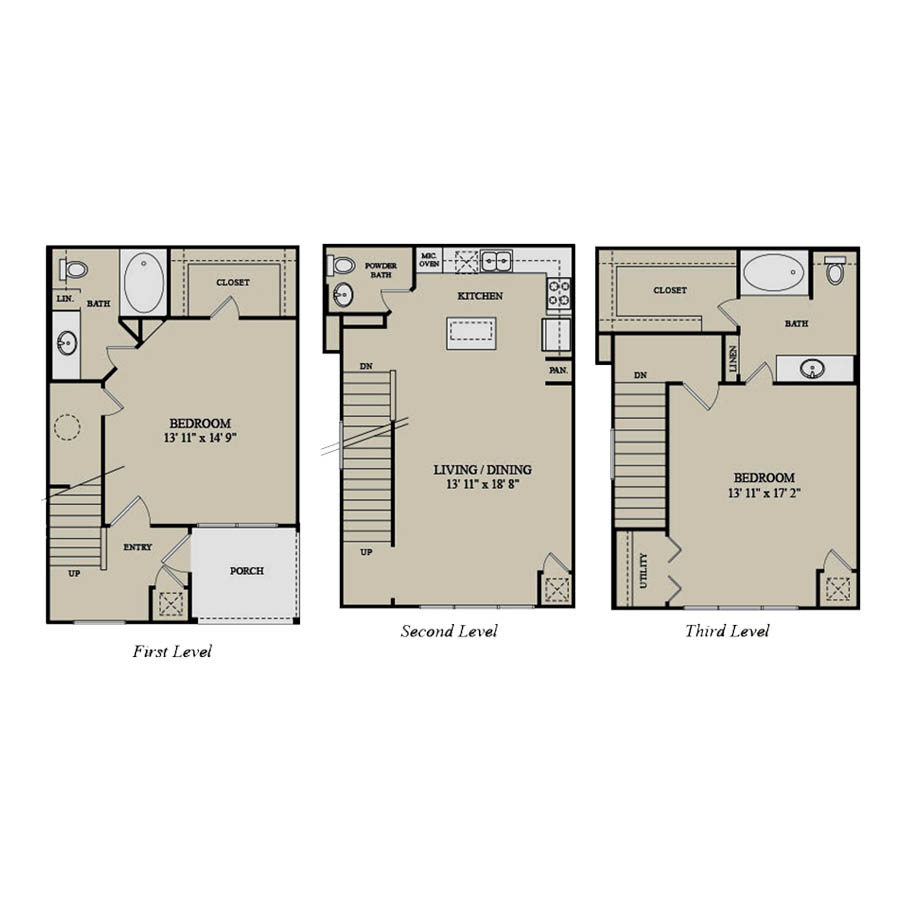 A17-Townhome floor plan