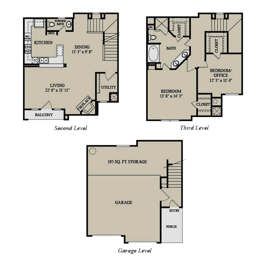 B3-Townhome floor plan