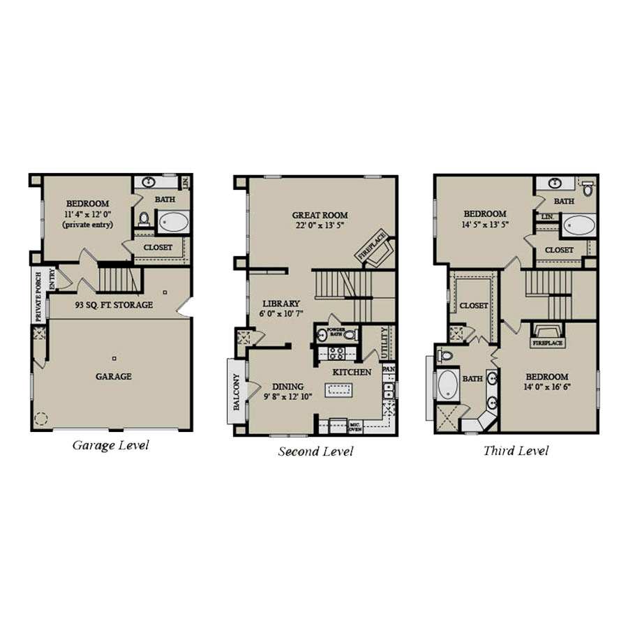 C1-Townhome floor plan