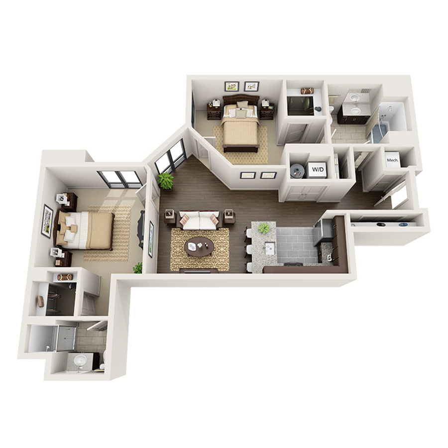 1-B2 floor plan